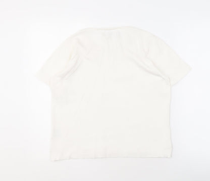 Honor Millburn Women's Ivory Beaded Blouse Size S