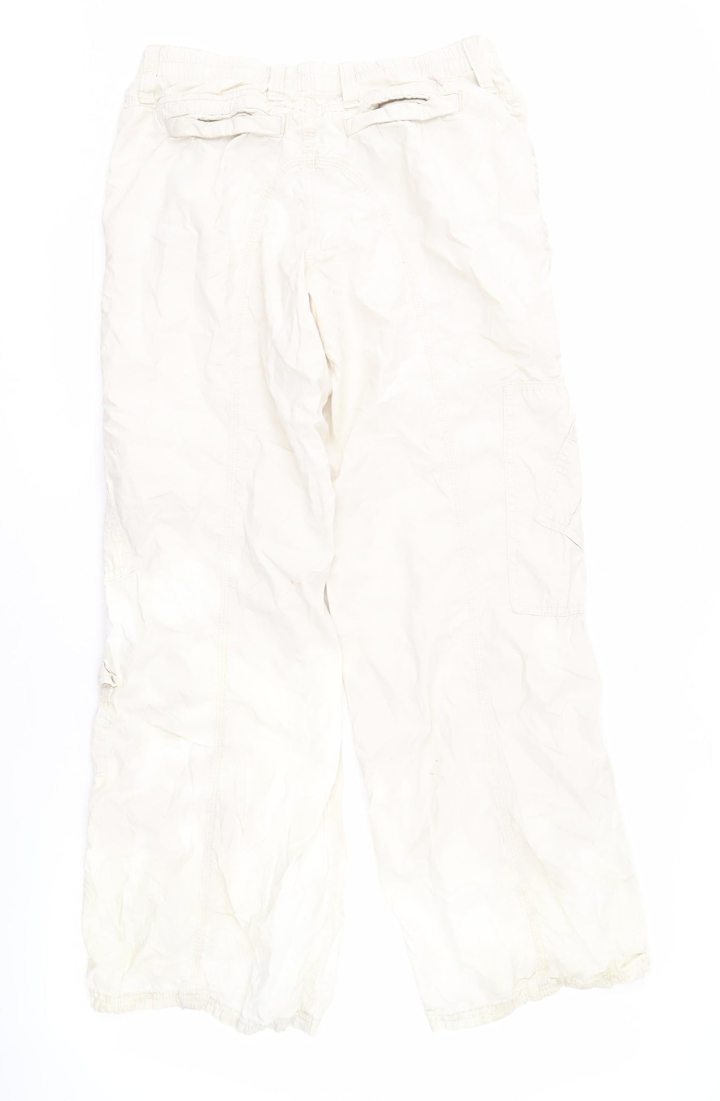 BDG Women's White Cargo Trousers M Cotton Casual