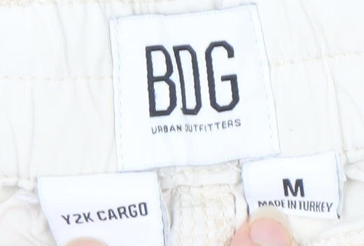 BDG Women's White Cargo Trousers M Cotton Casual