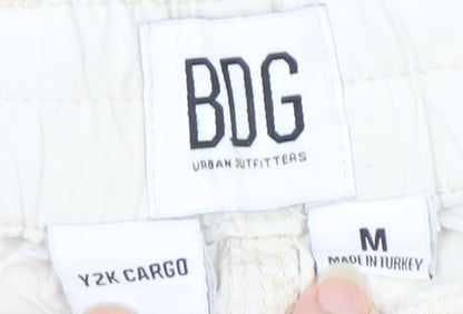 BDG Women's White Cargo Trousers M Cotton Casual