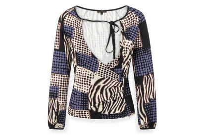 Womens UK Size 14 Fenn Wright Manson Multicoloured Wrap Blouse