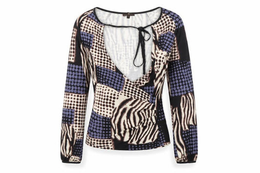 Womens UK Size 14 Fenn Wright Manson Multicoloured Wrap Blouse