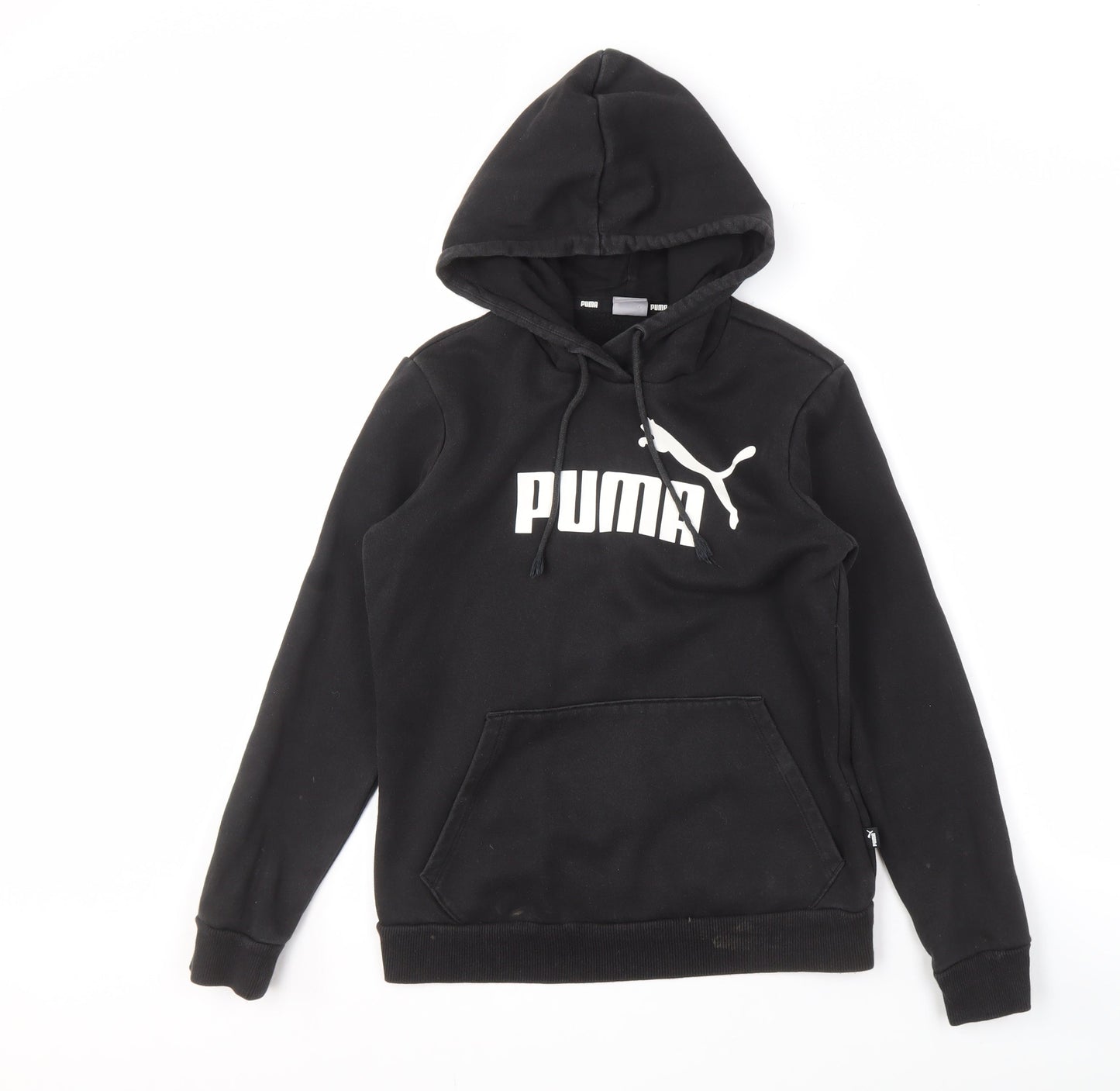 Puma Black Unisex Hoodie, XS, Logo, Cotton Blend