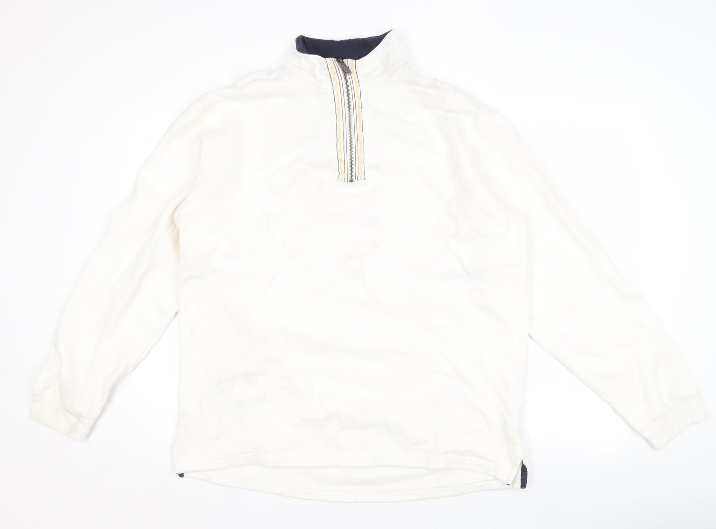 Mens UK Size L Cotton Traders Ivory Pullover Sweatshirt