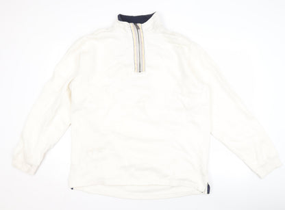 Mens UK Size L Cotton Traders Ivory Pullover Sweatshirt