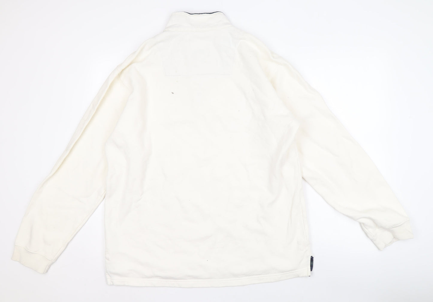 Mens UK Size L Cotton Traders Ivory Pullover Sweatshirt