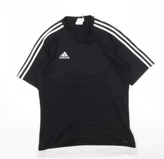 Adidas Men's Black S Athletic Jersey - Solid Polyester