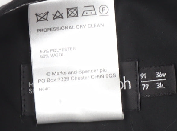 Marks and Spencer Black Mens Dress Pants Size 36