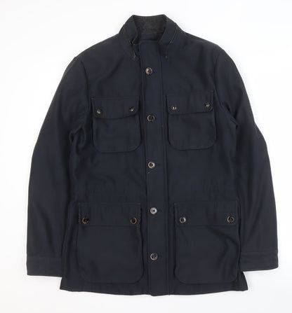 Mens UK Size S Ted Baker Blue Military Jacket