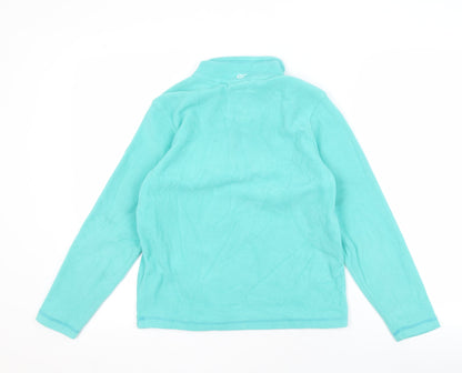 Regatta Girls Blue Fleece Sweatshirt 11-12 Years, Outdoor 1/2 Zip