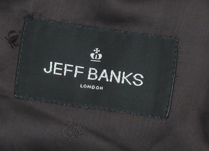 Jeff Banks Men's Black Striped Blazer, 42 Long