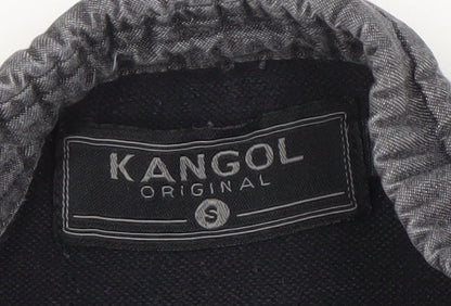 Kangol Men's Black Cotton Henley Jumper, Size S