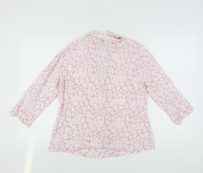 Womens UK Size 12 Double TWO Pink Basic Blouse