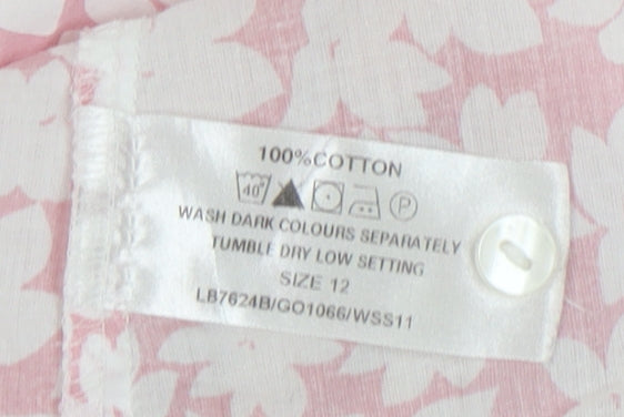 Womens UK Size 12 Double TWO Pink Basic Blouse