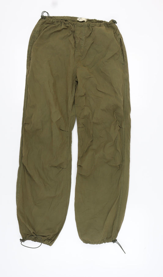 Stradivarius STR Women's Green Cargo Trousers XS