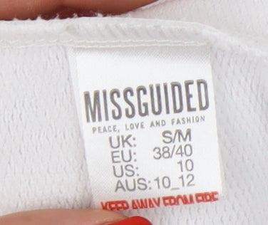 Missguided Women's White Pullover Vintage Graphic Sweatshirt