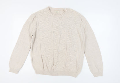 Womens UK Size L River Island Beige Pullover Jumper