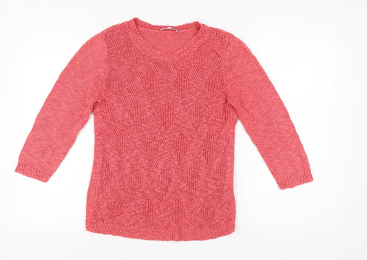 Womens UK Size M Marks and Spencer Pink Pullover Jumper