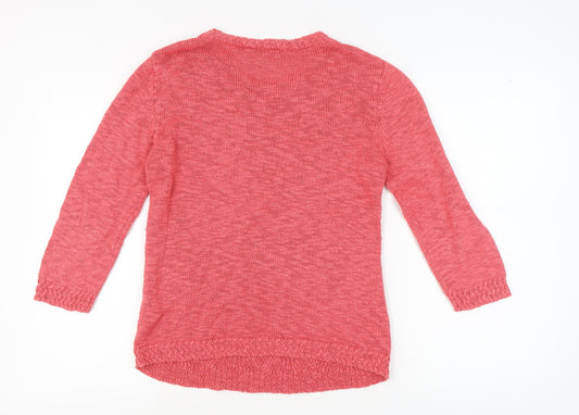 Womens UK Size M Marks and Spencer Pink Pullover Jumper