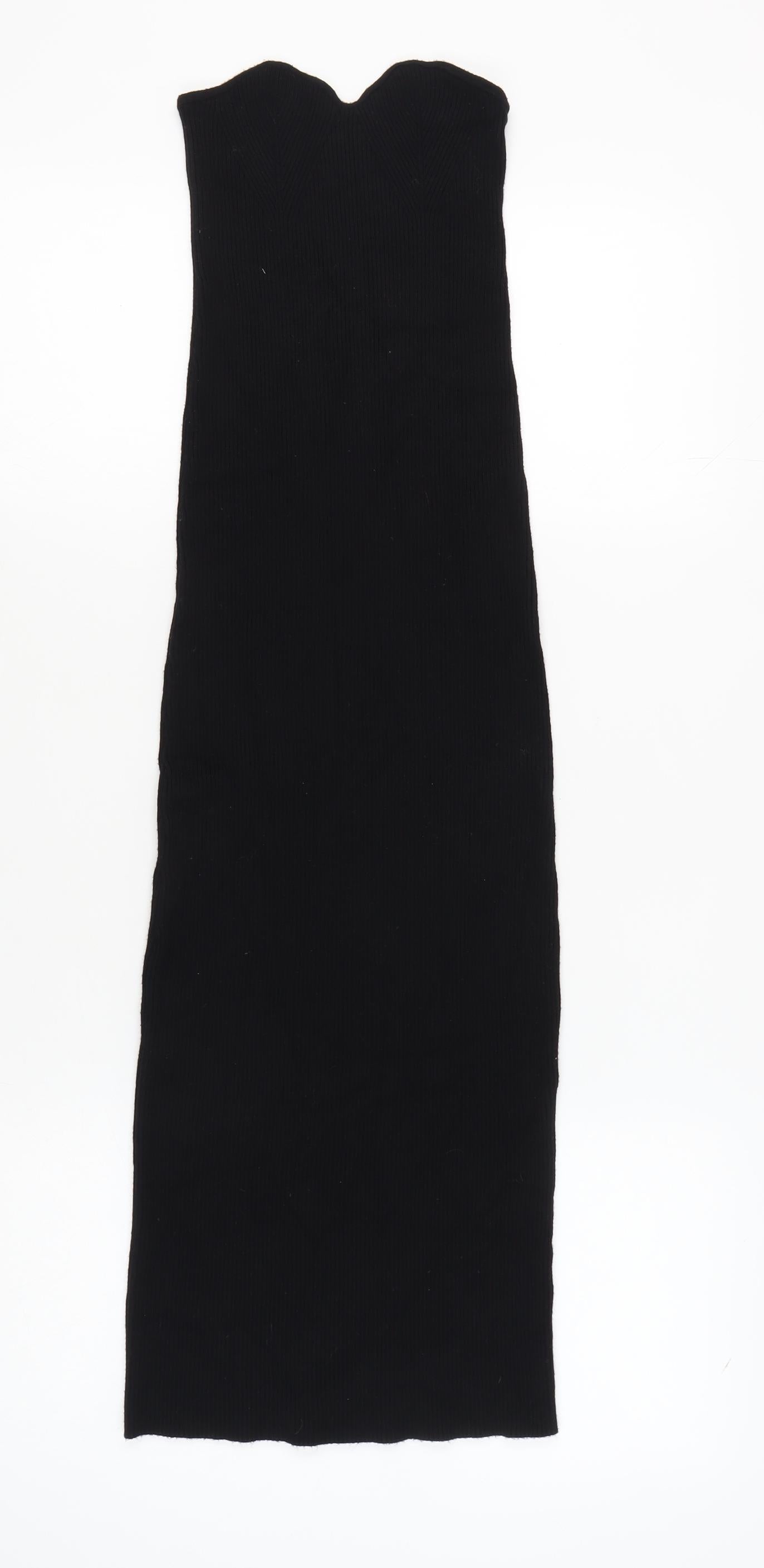ASOS DESIGN Women Black Strapless Dress Size 4