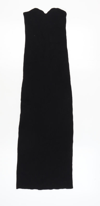 ASOS DESIGN Women Black Strapless Dress Size 4