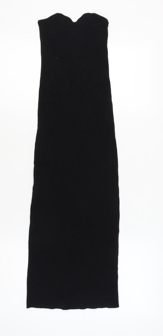 ASOS DESIGN Women Black Strapless Dress Size 4