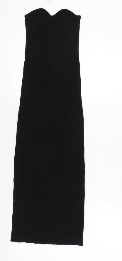ASOS DESIGN Women Black Strapless Dress Size 4