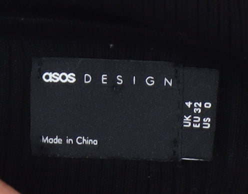 ASOS DESIGN Women Black Strapless Dress Size 4