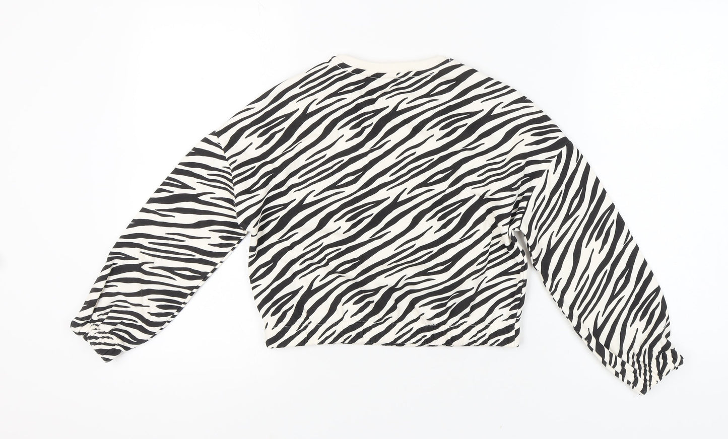 Marks and Spencer Girls' Black Zebra Print Pullover Sweatshirt