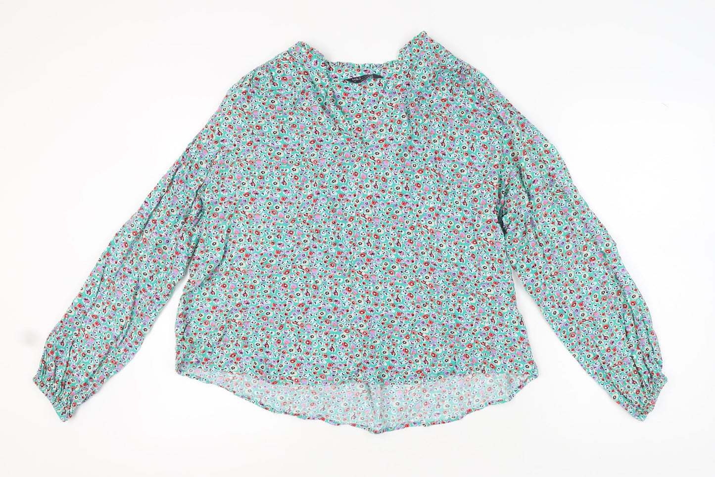 Womens UK Size 14 Marks and Spencer Multicoloured Basic Blouse