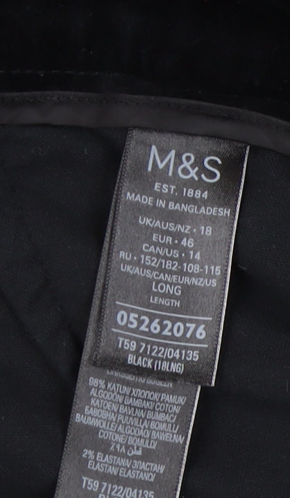 Marks and Spencer Black Pencil Skirt Women 18 Long Formal