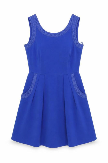 Louche Women's Blue A-Line Sleeveless Dress Size 12