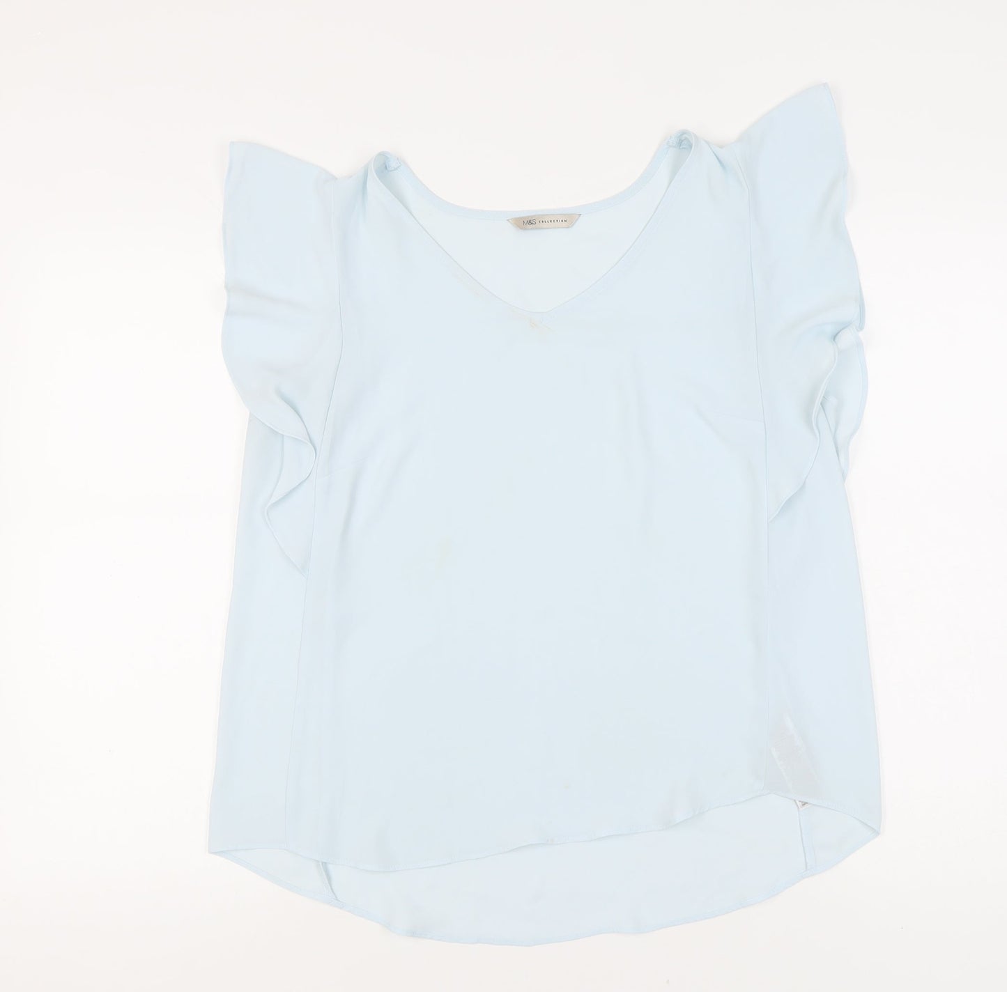 Womens UK Size 14 Marks and Spencer Blue Basic Blouse