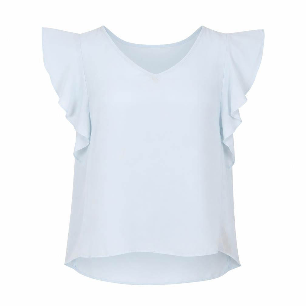 Womens UK Size 14 Marks and Spencer Blue Basic Blouse