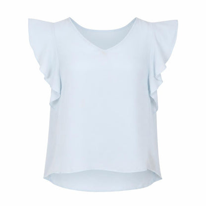 Womens UK Size 14 Marks and Spencer Blue Basic Blouse