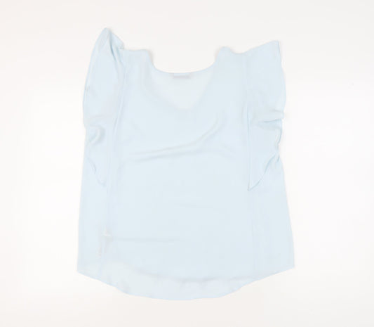 Womens UK Size 14 Marks and Spencer Blue Basic Blouse
