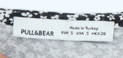 Pull & Bear Women’s Black Floral A-Line Dress, S