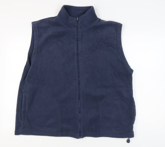 EWM Women's Blue Fleece Waistcoat 2XL Casual Zip