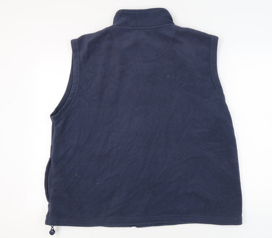 EWM Women's Blue Fleece Waistcoat 2XL Casual Zip