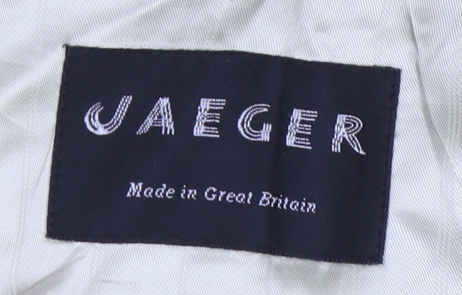 Jaeger Beige Linen Blazer Jacket Men Size 44L