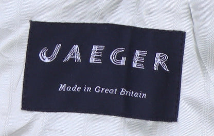 Jaeger Beige Linen Blazer Jacket Men Size 44L