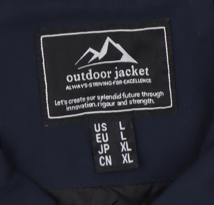 Mens UK Size XL Outdoor Jacket Blue Basic Jacket
