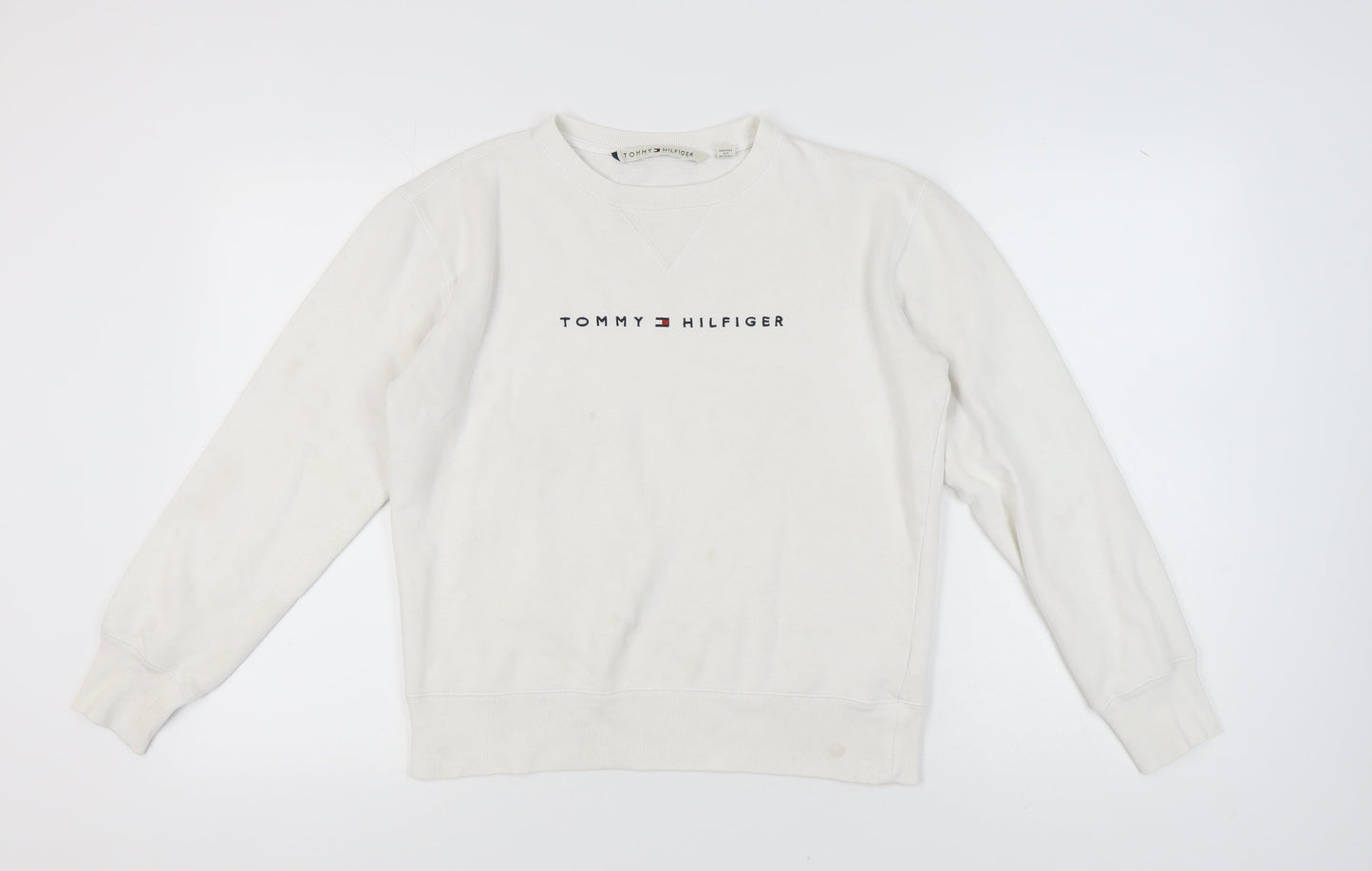 Tommy Hilfiger Men's White M Pullover Sweatshirt