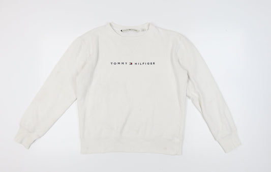 Tommy Hilfiger Men's White M Pullover Sweatshirt