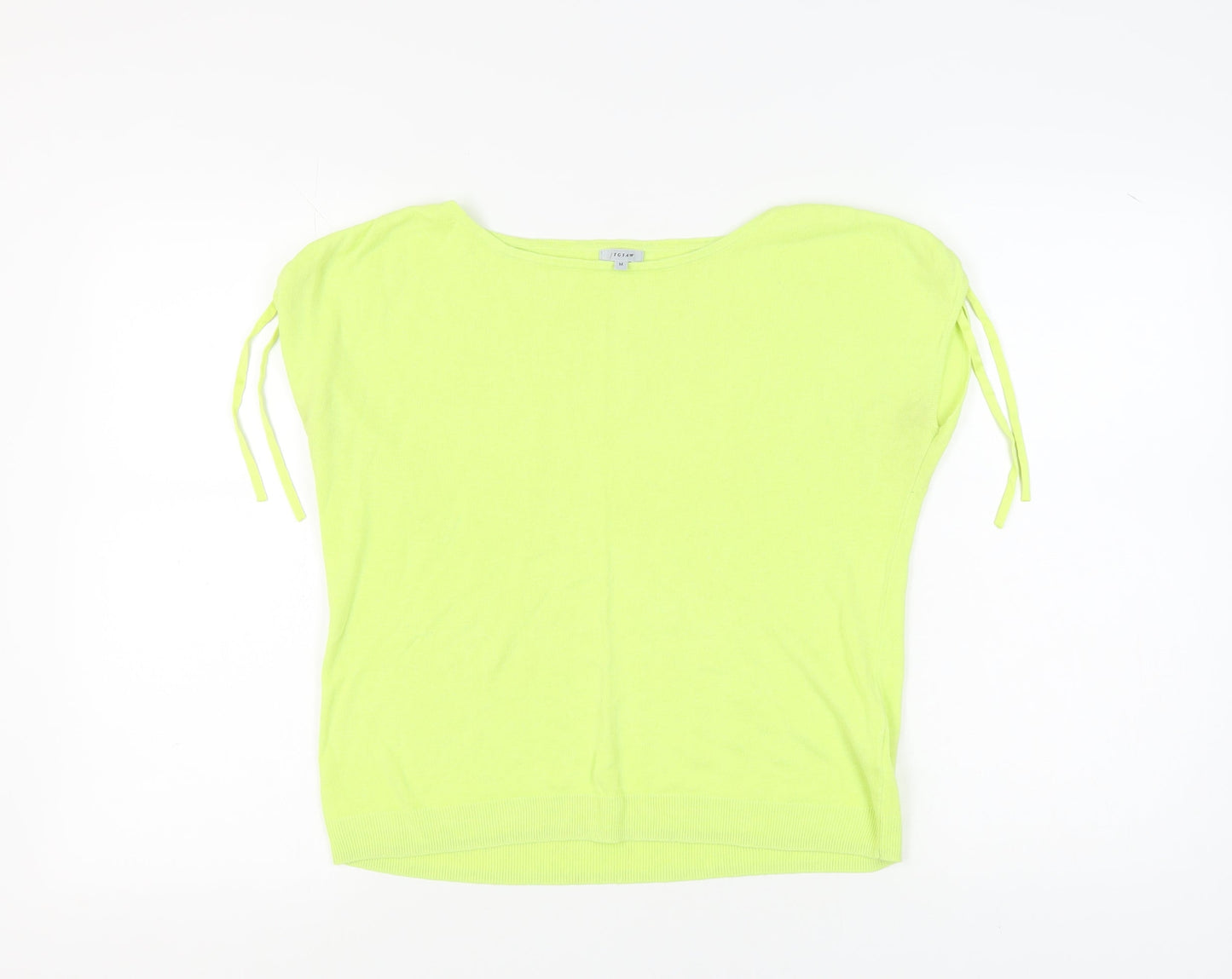 Womens UK Size M Jigsaw Yellow Jersey Blouse