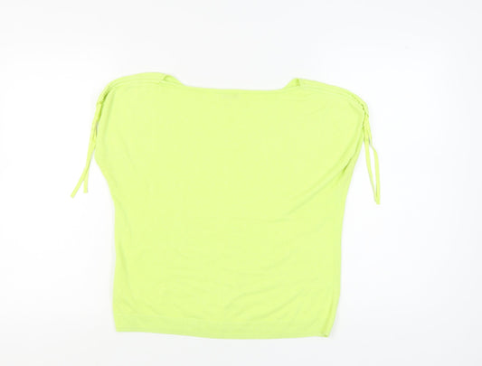 Womens UK Size M Jigsaw Yellow Jersey Blouse