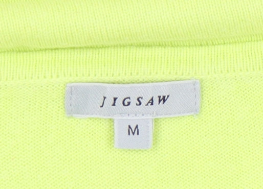 Womens UK Size M Jigsaw Yellow Jersey Blouse