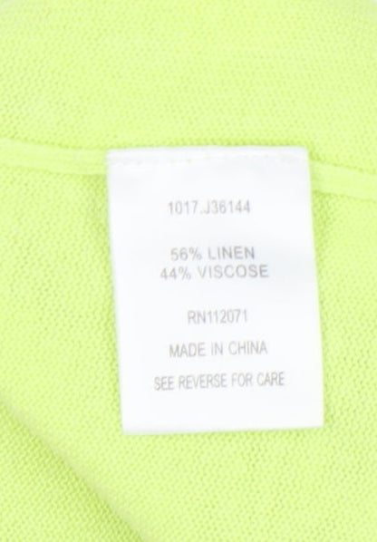 Womens UK Size M Jigsaw Yellow Jersey Blouse
