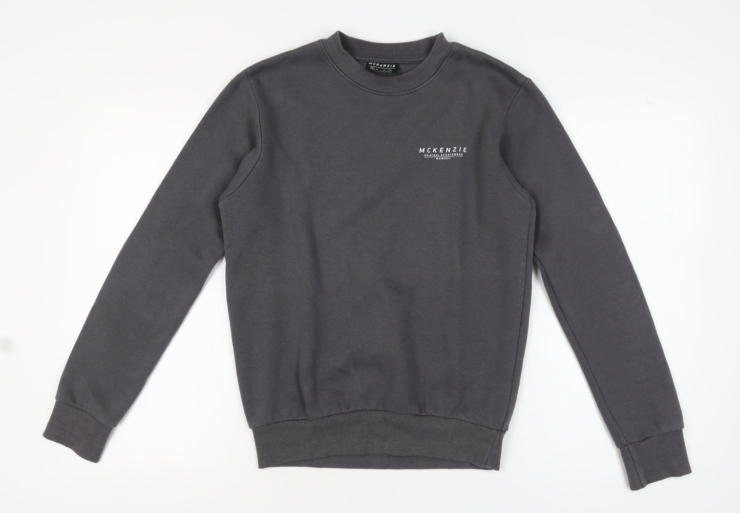 Mens UK Size S McKenzie Grey Pullover Sweatshirt