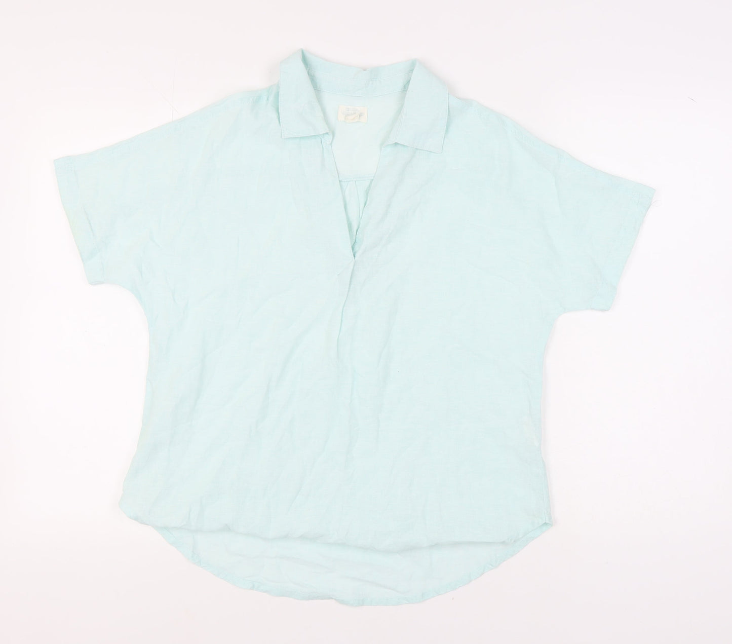 Mountain Warehouse Women's Blue Linen Blouse, Size 12